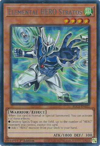 Elemental HERO Stratos (Alternate Art) (Silver) [BLC1-EN022] Ultra Rare - Card Brawlers | Quebec | Canada | Yu-Gi-Oh!