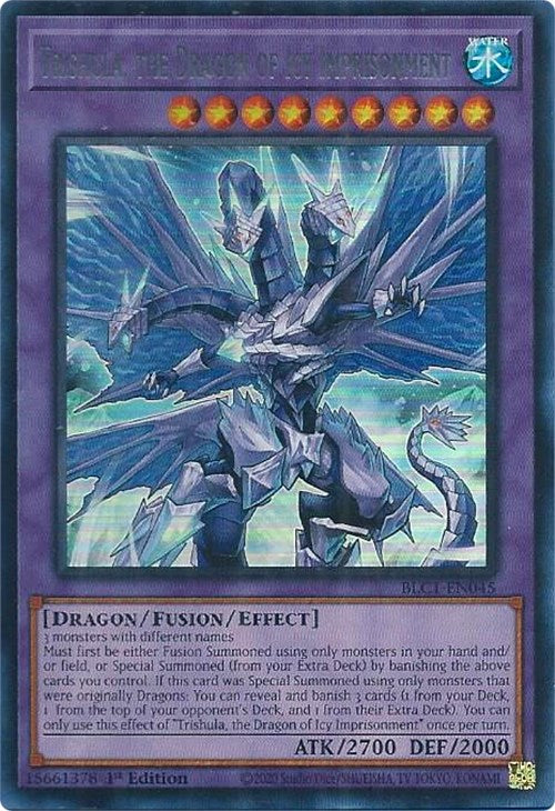 Trishula, the Dragon of Icy Imprisonment (Silver) [BLC1-EN045] Ultra Rare - Card Brawlers | Quebec | Canada | Yu-Gi-Oh!