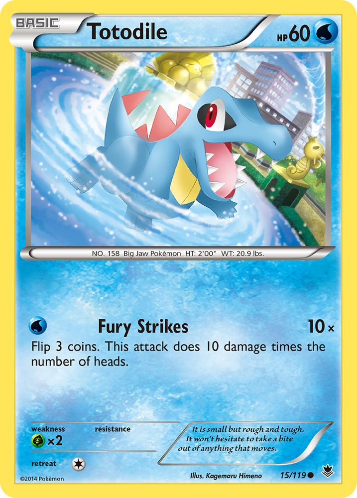 Totodile (15/119) [XY: Phantom Forces] - Card Brawlers | Quebec | Canada | Yu-Gi-Oh!