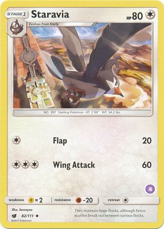 Staravia (82/111) (Deck Exclusive #4) [Sun & Moon: Trainer Kit - Alolan Sandslash] - Card Brawlers | Quebec | Canada | Yu-Gi-Oh!