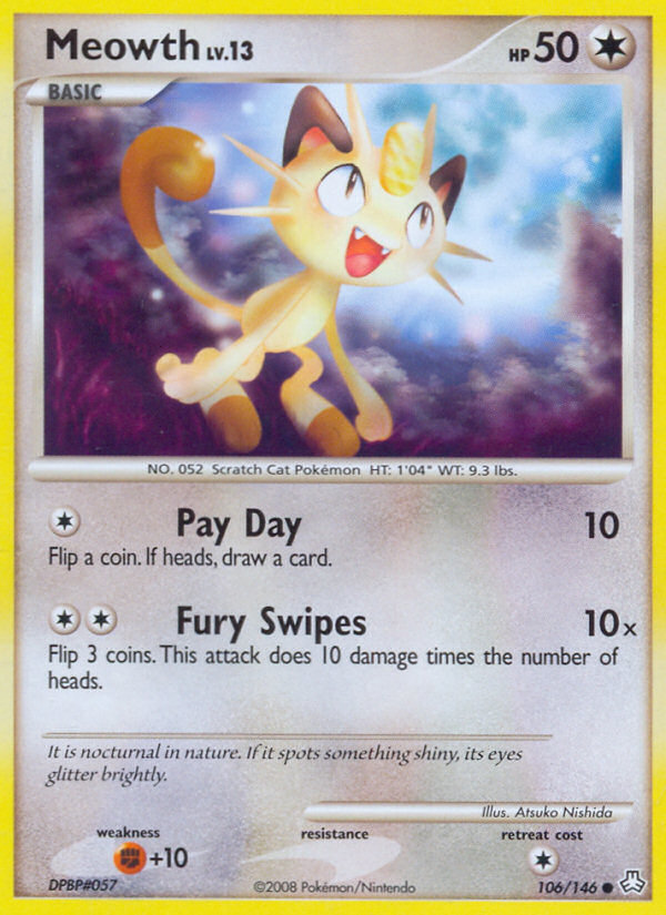 Meowth (106/146) [Diamond & Pearl: Legends Awakened] - Card Brawlers | Quebec | Canada | Yu-Gi-Oh!