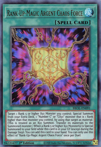 Rank-Up-Magic Argent Chaos Force [BROL-EN091] Ultra Rare - Card Brawlers | Quebec | Canada | Yu-Gi-Oh!