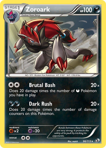 Zoroark (90/113) (Cosmos Holo) (Blister Exclusive) [Black & White: Legendary Treasures] - Card Brawlers | Quebec | Canada | Yu-Gi-Oh!