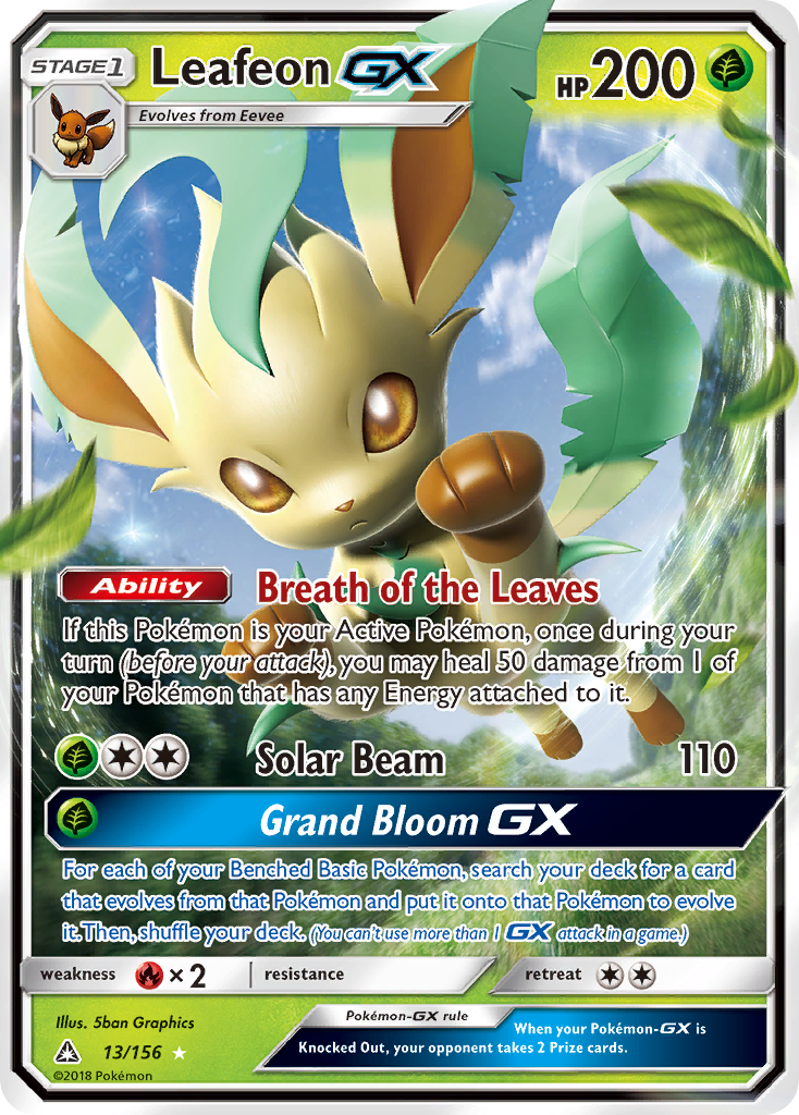 Leafeon GX (13/156) [Sun & Moon: Ultra Prism] - Card Brawlers | Quebec | Canada | Yu-Gi-Oh!
