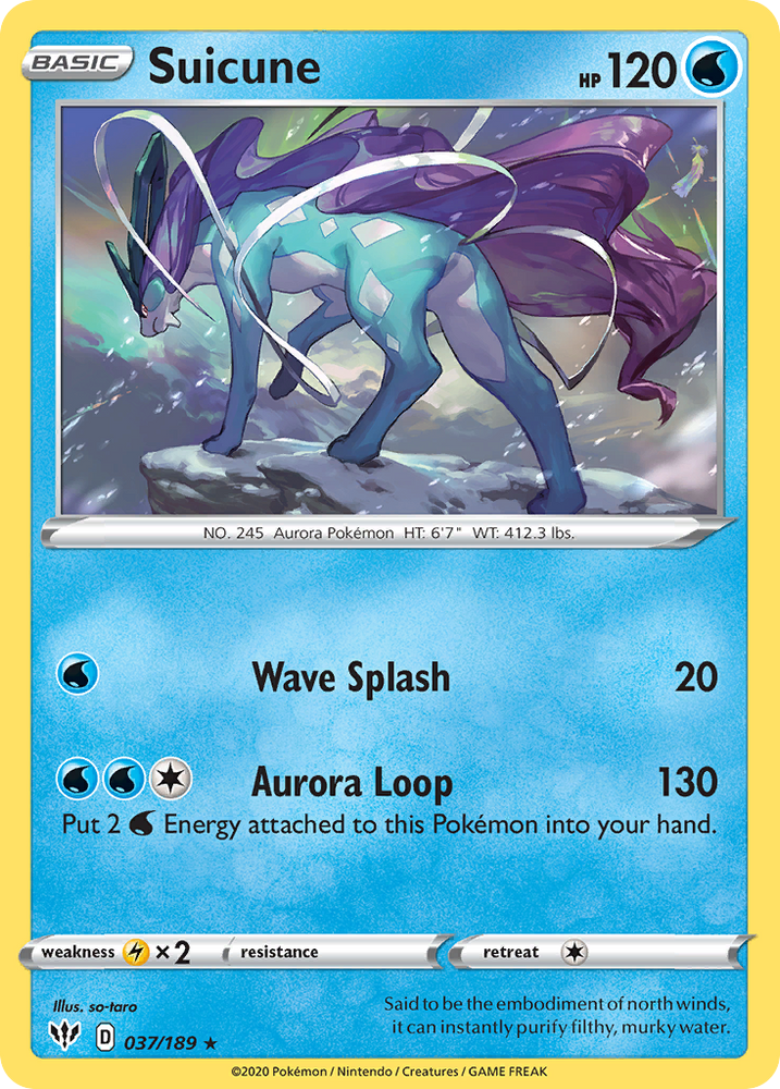 Suicune (037/189) [Sword & Shield: Darkness Ablaze] - Card Brawlers | Quebec | Canada | Yu-Gi-Oh!