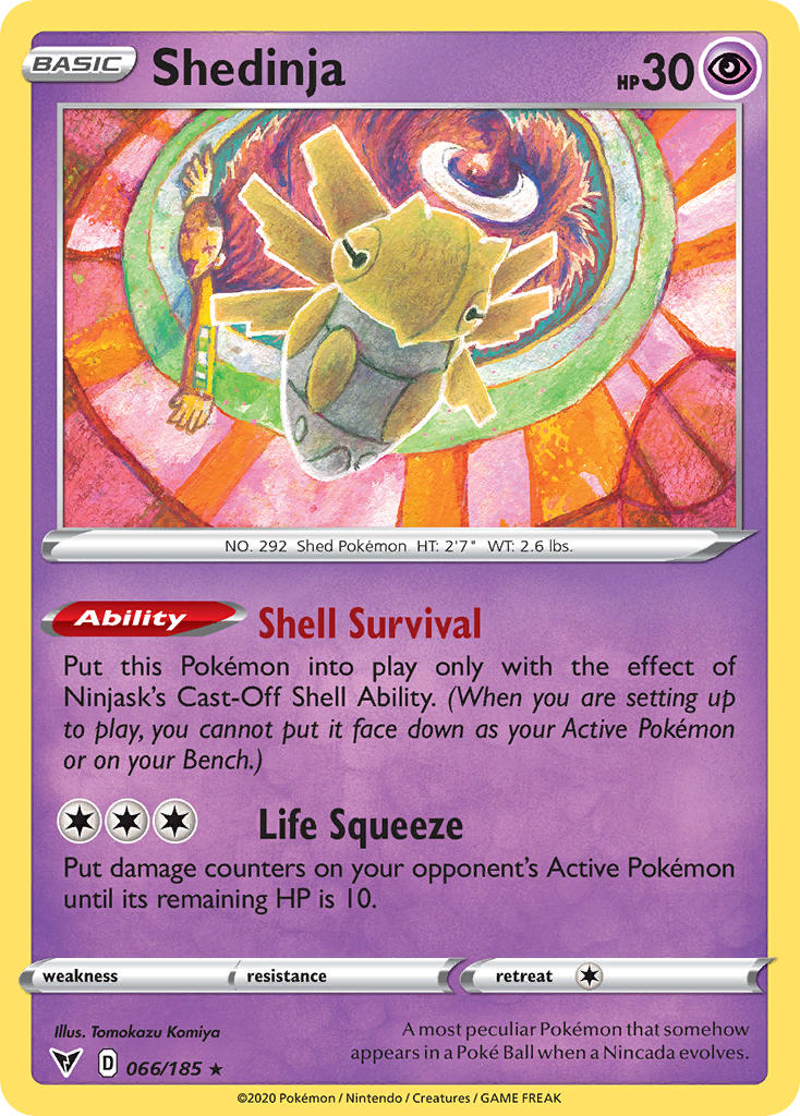 Shedinja (066/185) [Sword & Shield: Vivid Voltage] - Card Brawlers | Quebec | Canada | Yu-Gi-Oh!