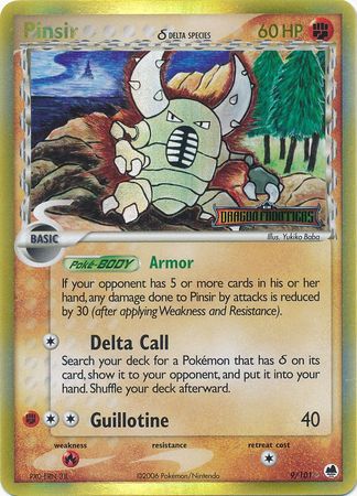 Pinsir (9/101) (Delta Species) (Stamped) [EX: Dragon Frontiers] - Card Brawlers | Quebec | Canada | Yu-Gi-Oh!