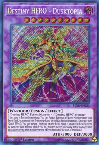 Destiny Hero - Dusktopia [BLLR-EN025] Secret Rare - Yu-Gi-Oh! - Card Brawlers | Quebec | Canada |