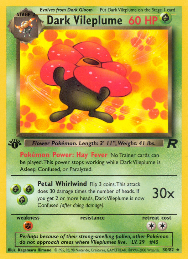 Dark Vileplume (30/82) [Team Rocket 1st Edition] - Card Brawlers | Quebec | Canada | Yu-Gi-Oh!