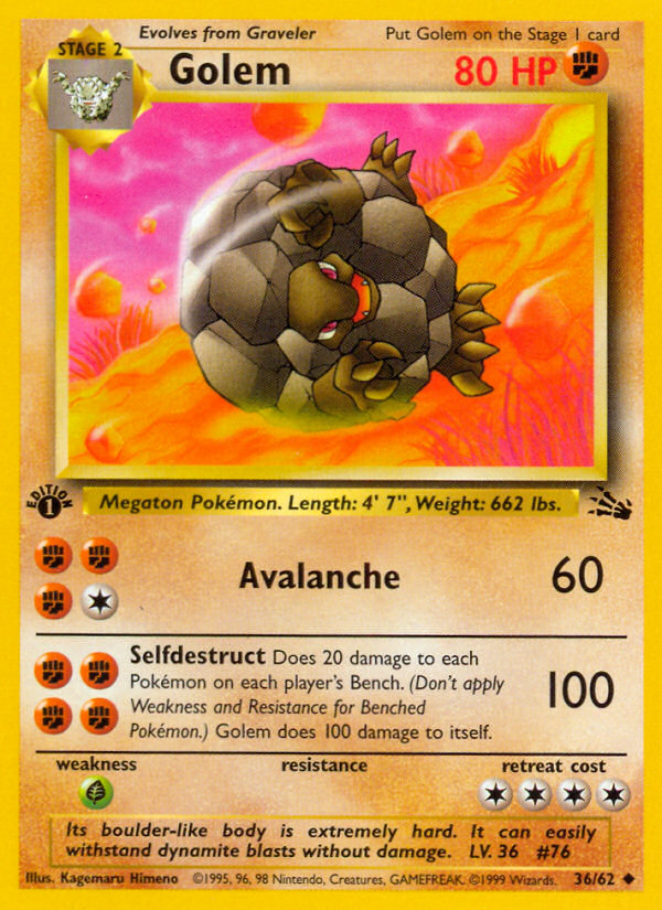 Golem (36/62) [Fossil 1st Edition] - Card Brawlers | Quebec | Canada | Yu-Gi-Oh!