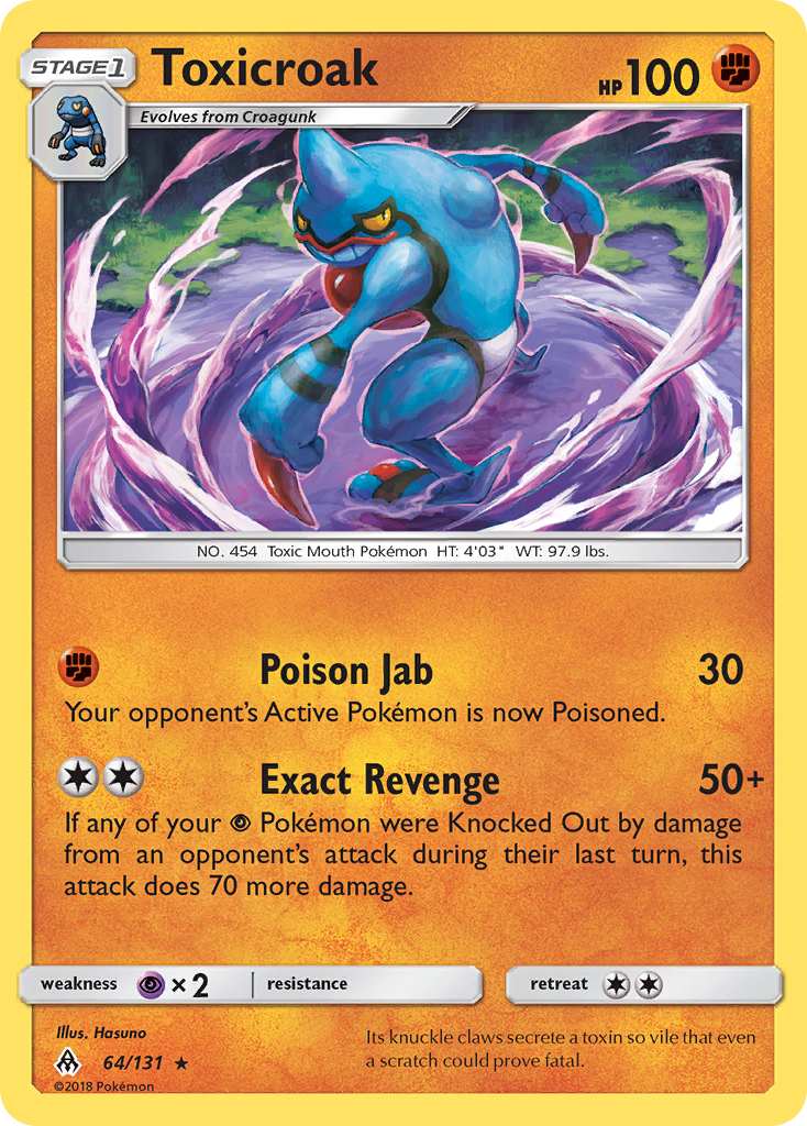 Toxicroak (64/131) [Sun & Moon: Forbidden Light] - Card Brawlers | Quebec | Canada | Yu-Gi-Oh!