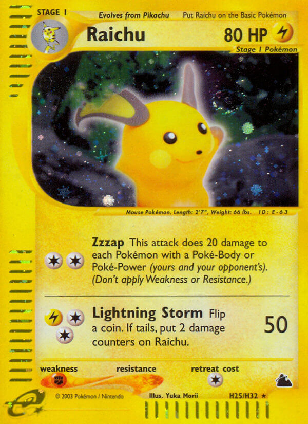 Raichu (H25/H32) [Skyridge] - Card Brawlers | Quebec | Canada | Yu-Gi-Oh!