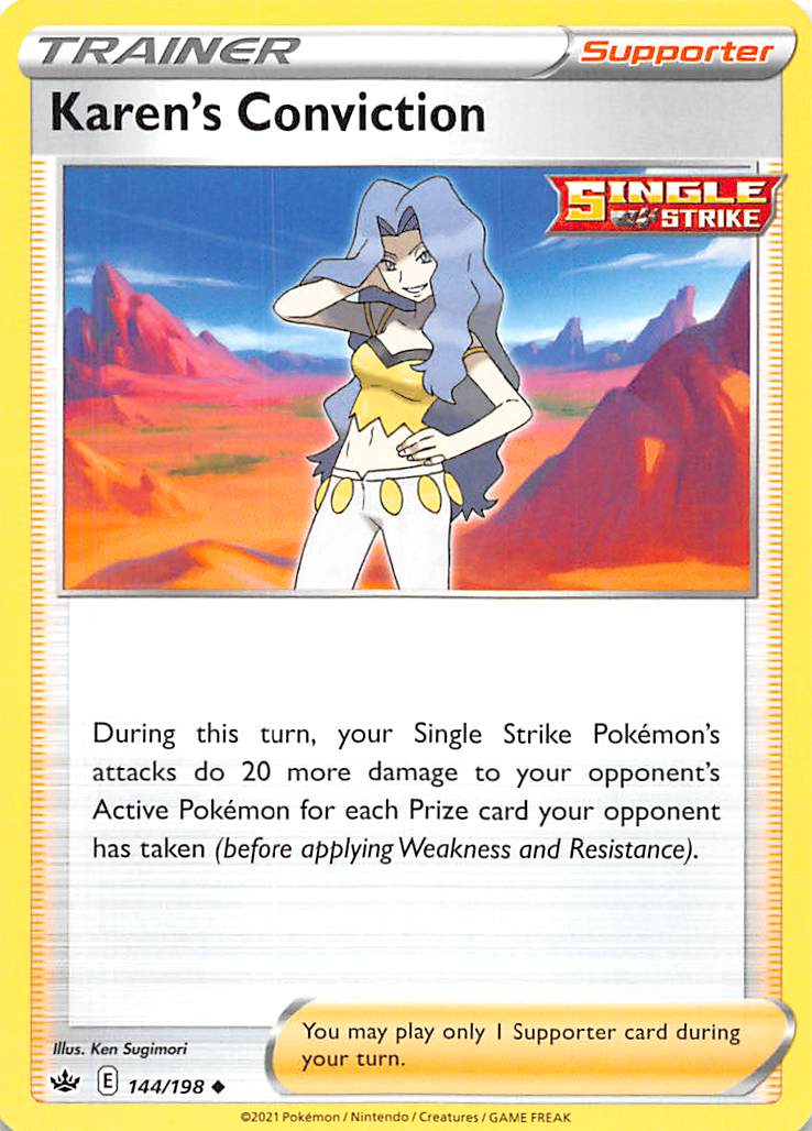 Karen's Conviction (144/198) [Sword & Shield: Chilling Reign] - Card Brawlers | Quebec | Canada | Yu-Gi-Oh!