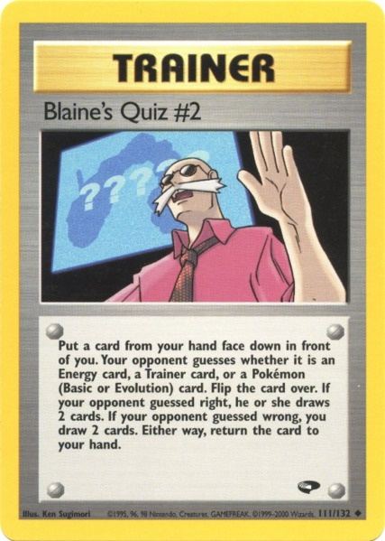 Blaine's Quiz #2 (111/132) [Gym Challenge Unlimited] - Card Brawlers | Quebec | Canada | Yu-Gi-Oh!