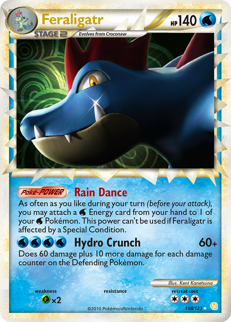 Feraligatr (108/123) [HeartGold & SoulSilver: Base Set] - Card Brawlers | Quebec | Canada | Yu-Gi-Oh!