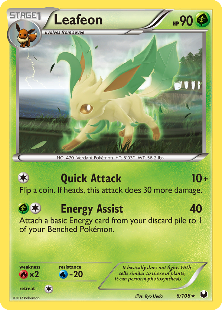 Leafeon (6/108) [Black & White: Dark Explorers] - Card Brawlers | Quebec | Canada | Yu-Gi-Oh!
