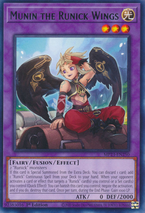 Munin the Runick Wings [MP23-EN250] Rare - Card Brawlers | Quebec | Canada | Yu-Gi-Oh!