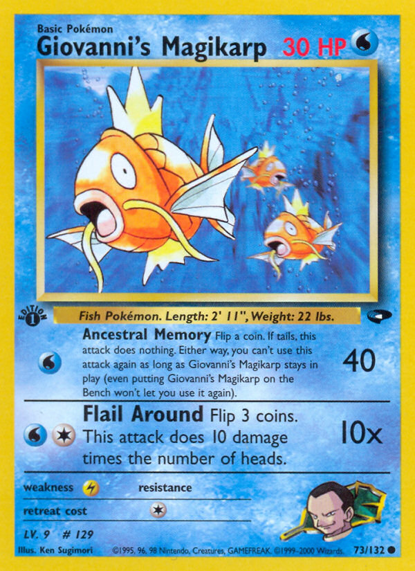 Giovanni's Magikarp (73/132) [Gym Challenge 1st Edition] - Card Brawlers | Quebec | Canada | Yu-Gi-Oh!