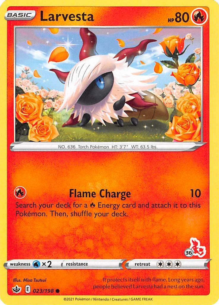 Larvesta (23/198) (Cinderace Stamp #36) [Battle Academy 2022] - Card Brawlers | Quebec | Canada | Yu-Gi-Oh!