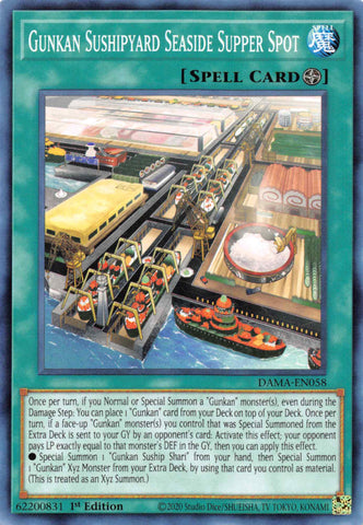 Gunkan Sushipyard Seaside Supper Spot [DAMA-EN058] Common - Card Brawlers | Quebec | Canada | Yu-Gi-Oh!