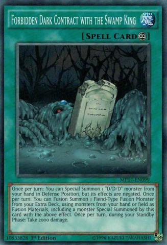 Forbidden Dark Contract with the Swamp King [MP17-EN099] Common - Card Brawlers | Quebec | Canada | Yu-Gi-Oh!