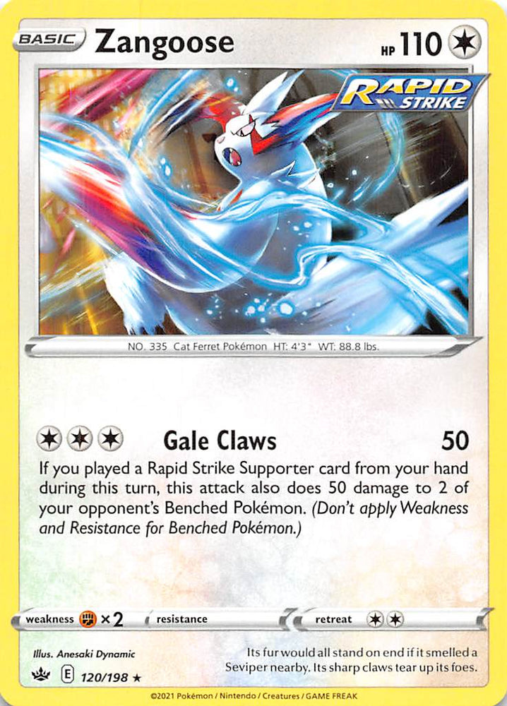 Zangoose (120/198) [Sword & Shield: Chilling Reign] - Card Brawlers | Quebec | Canada | Yu-Gi-Oh!