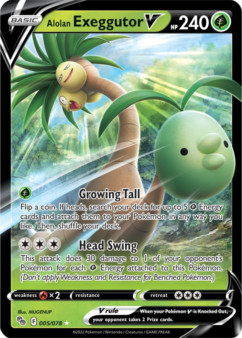 Alolan Exeggutor V (005/078) [Pokémon GO] - Card Brawlers | Quebec | Canada | Yu-Gi-Oh!