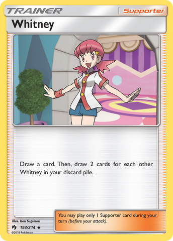 Whitney (193/214) [Sun & Moon: Lost Thunder] - Card Brawlers | Quebec | Canada | Yu-Gi-Oh!