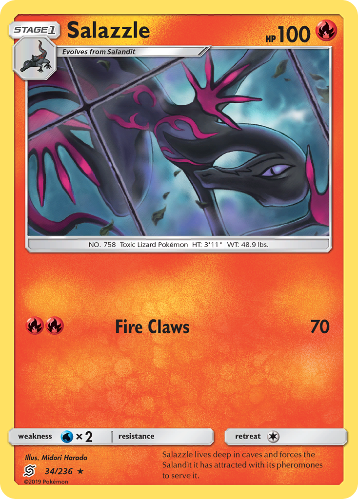 Salazzle (34/236) [Sun & Moon: Unified Minds] - Card Brawlers | Quebec | Canada | Yu-Gi-Oh!