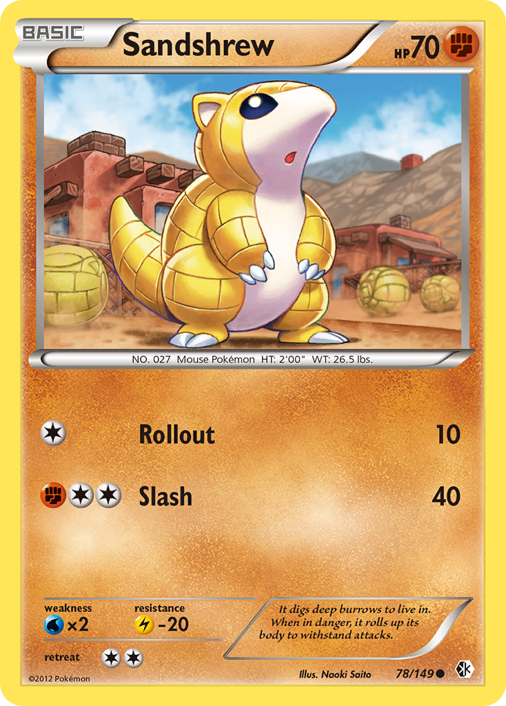 Sandshrew (78/149) [Black & White: Boundaries Crossed] - Card Brawlers | Quebec | Canada | Yu-Gi-Oh!