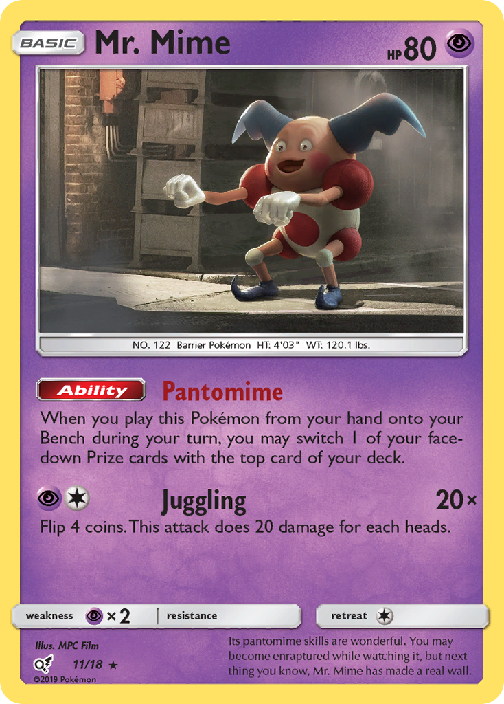 Mr. Mime (11/18) [Sun & Moon: Detective Pikachu] - Card Brawlers | Quebec | Canada | Yu-Gi-Oh!