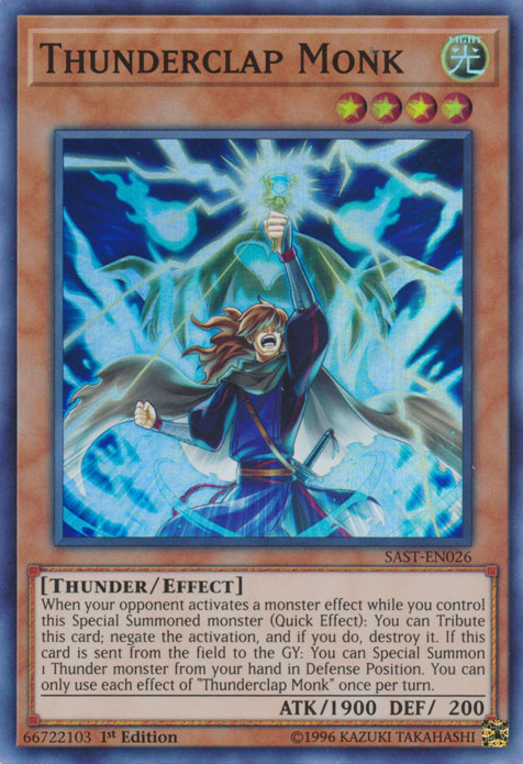 Thunderclap Monk [SAST-EN026] Super Rare - Card Brawlers | Quebec | Canada | Yu-Gi-Oh!