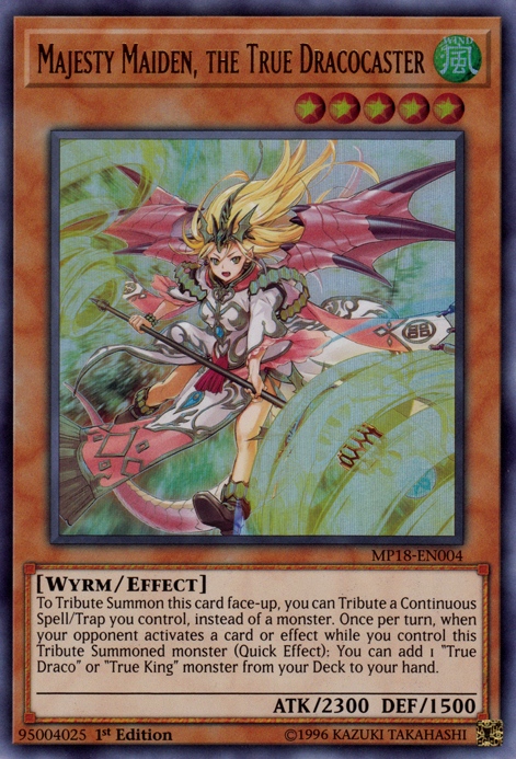 Majesty Maiden, the True Dracocaster [MP18-EN004] Ultra Rare - Card Brawlers | Quebec | Canada | Yu-Gi-Oh!
