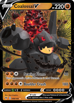 Coalossal V (098/185) [Sword & Shield: Vivid Voltage] - Card Brawlers | Quebec | Canada | Yu-Gi-Oh!
