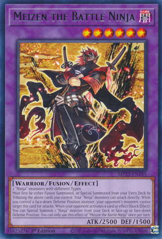 Meizen the Battle Ninja [MP23-EN185] Rare - Card Brawlers | Quebec | Canada | Yu-Gi-Oh!