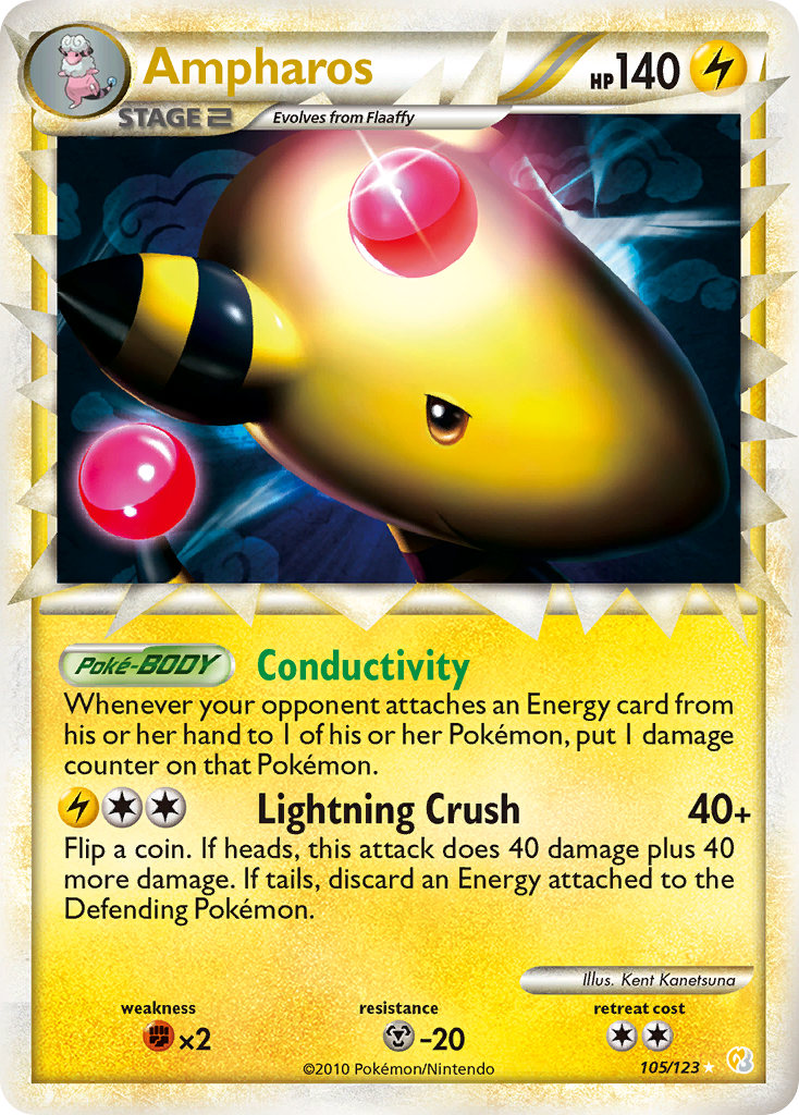 Ampharos (105/123) [HeartGold & SoulSilver: Base Set] - Card Brawlers | Quebec | Canada | Yu-Gi-Oh!