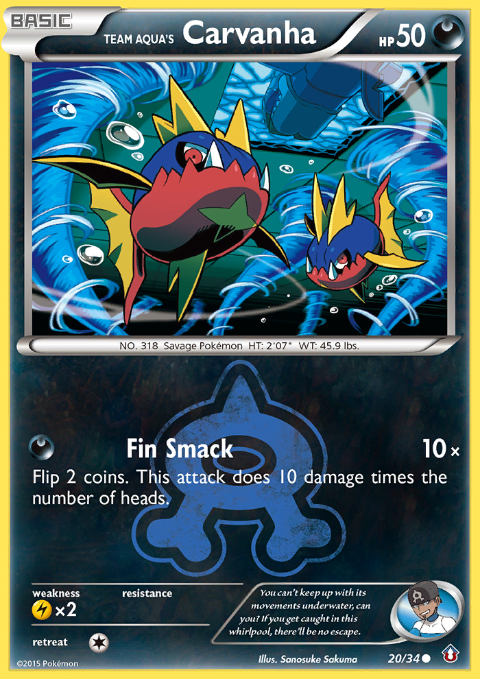 Team Aqua's Carvanha (20/34) [XY: Double Crisis] - Card Brawlers | Quebec | Canada | Yu-Gi-Oh!