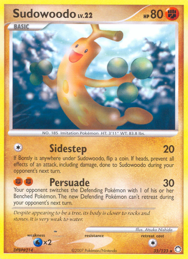 Sudowoodo (35/123) [Diamond & Pearl: Mysterious Treasures] - Card Brawlers | Quebec | Canada | Yu-Gi-Oh!