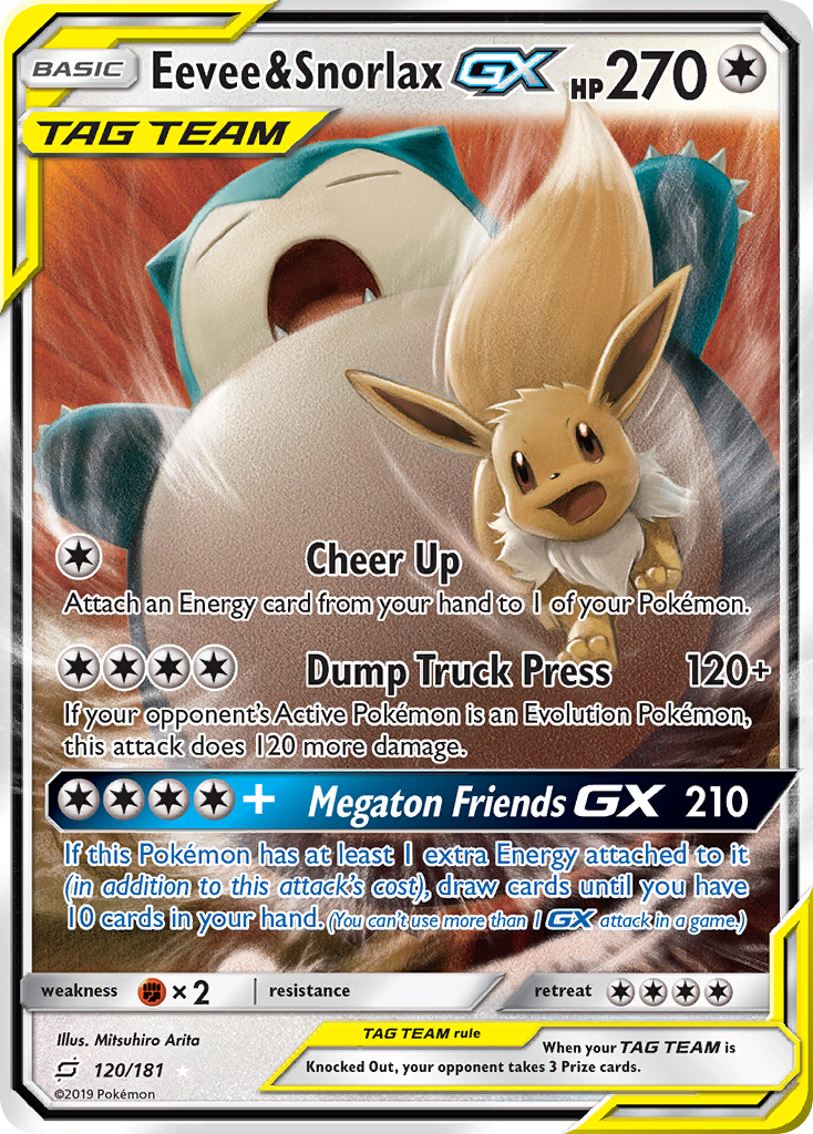 Eevee & Snorlax GX (120/181) [Sun & Moon: Team Up] - Card Brawlers | Quebec | Canada | Yu-Gi-Oh!