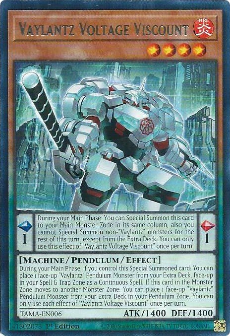 Vaylantz Voltage Viscount [TAMA-EN006] Rare - Card Brawlers | Quebec | Canada | Yu-Gi-Oh!