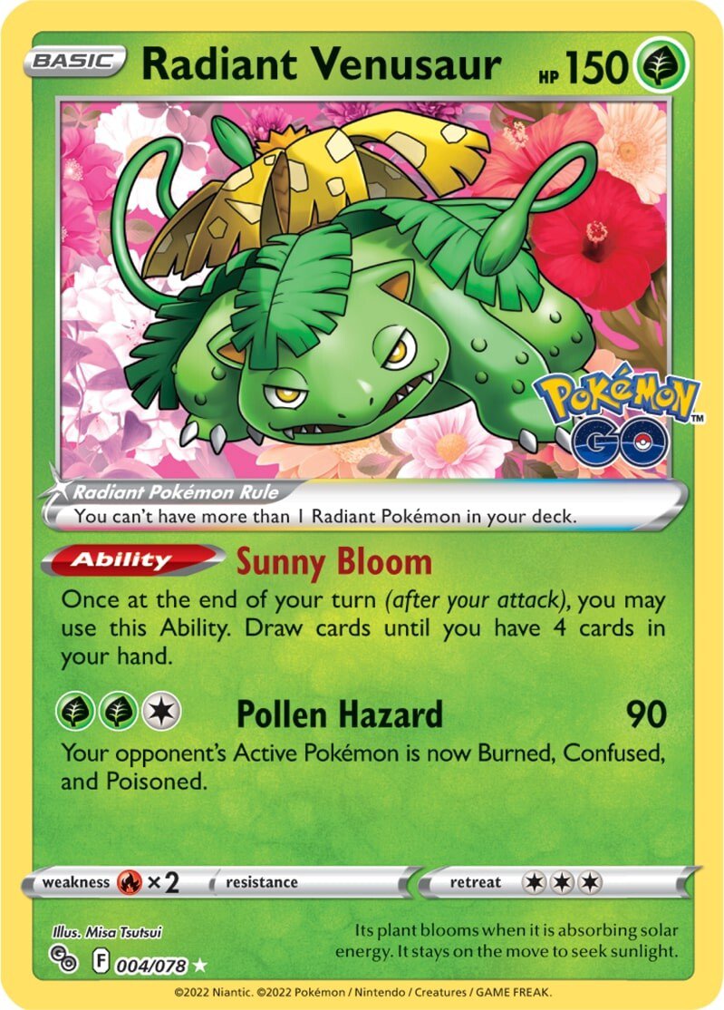 Radiant Venusaur (004/078) [Pokémon GO] - Card Brawlers | Quebec | Canada | Yu-Gi-Oh!