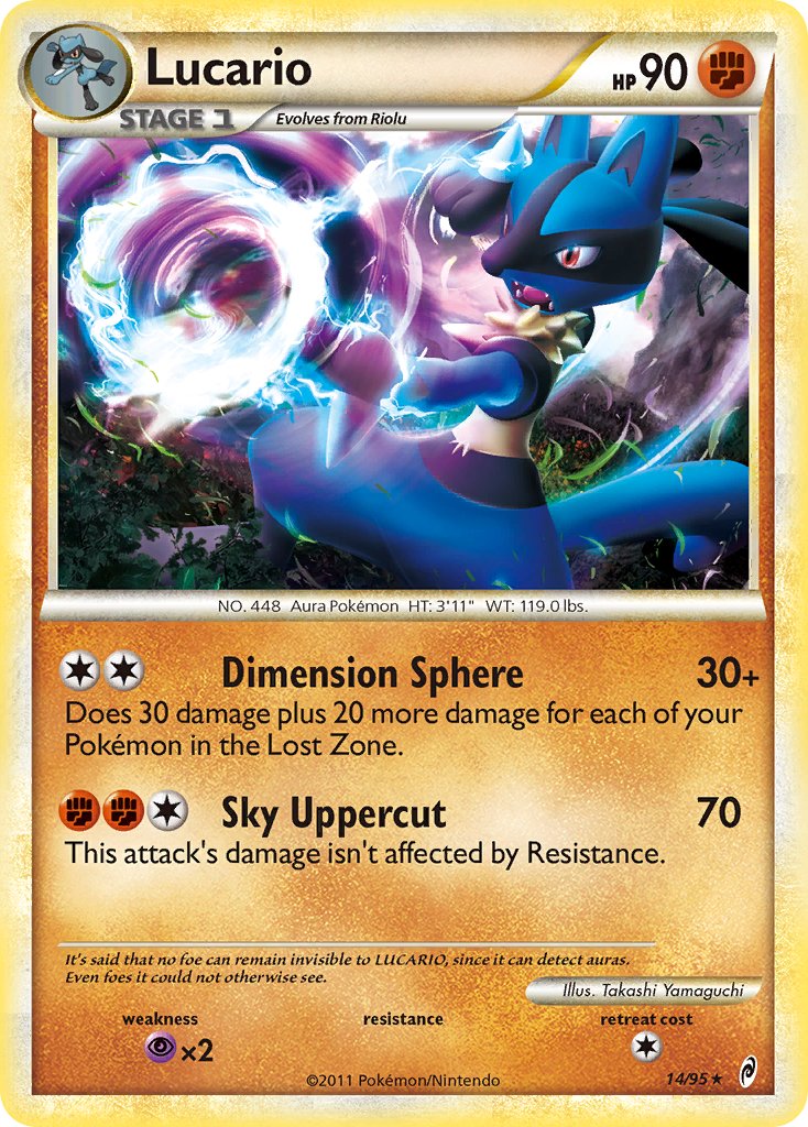 Lucario (14/95) (Cracked Ice Holo) (Theme Deck Exclusive) [HeartGold & SoulSilver: Call of Legends] - Card Brawlers | Quebec | Canada | Yu-Gi-Oh!
