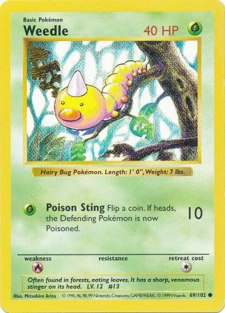 Weedle (69/102) [Base Set Shadowless Unlimited] - Card Brawlers | Quebec | Canada | Yu-Gi-Oh!