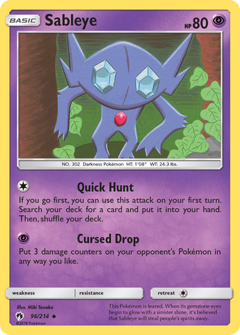 Sableye (96/214) [Sun & Moon: Lost Thunder] - Card Brawlers | Quebec | Canada | Yu-Gi-Oh!