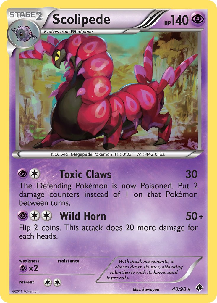 Scolipede (40/98) (Theme Deck Exclusive) [Black & White: Emerging Powers] - Card Brawlers | Quebec | Canada | Yu-Gi-Oh!