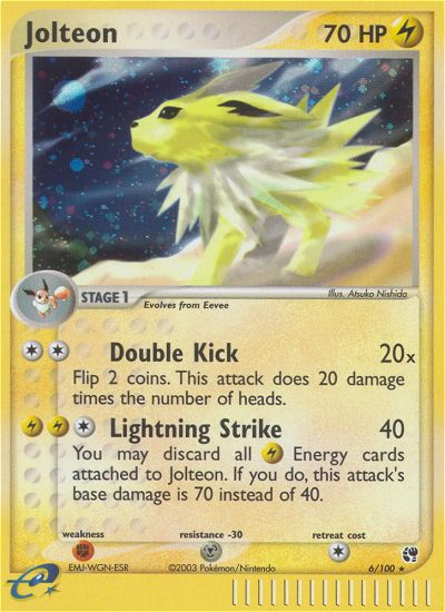 Jolteon (6/100) [EX: Sandstorm] - Card Brawlers | Quebec | Canada | Yu-Gi-Oh!
