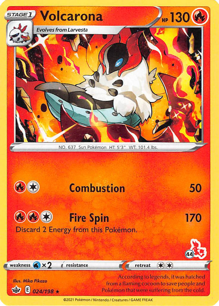 Volcarona (24/198) (Cinderace Stamp #44) [Battle Academy 2022] - Card Brawlers | Quebec | Canada | Yu-Gi-Oh!