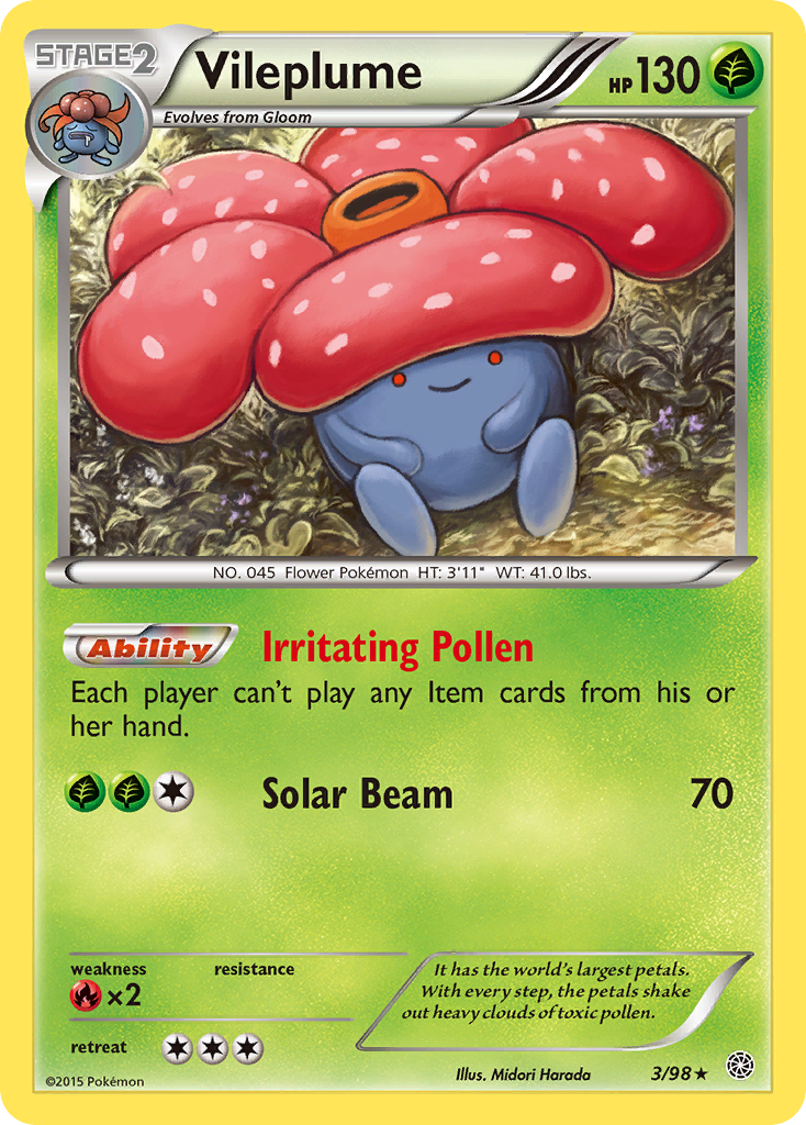 Vileplume (3/98) [XY: Ancient Origins] - Card Brawlers | Quebec | Canada | Yu-Gi-Oh!