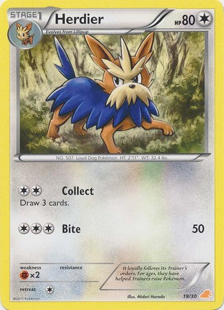 Herdier (19/30) [Black & White: Trainer Kit - Excadrill] - Card Brawlers | Quebec | Canada | Yu-Gi-Oh!