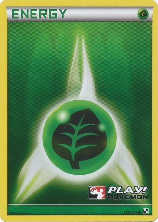 Grass Energy (105/114) (Play Pokemon Promo) [Black & White: Base Set] - Card Brawlers | Quebec | Canada | Yu-Gi-Oh!